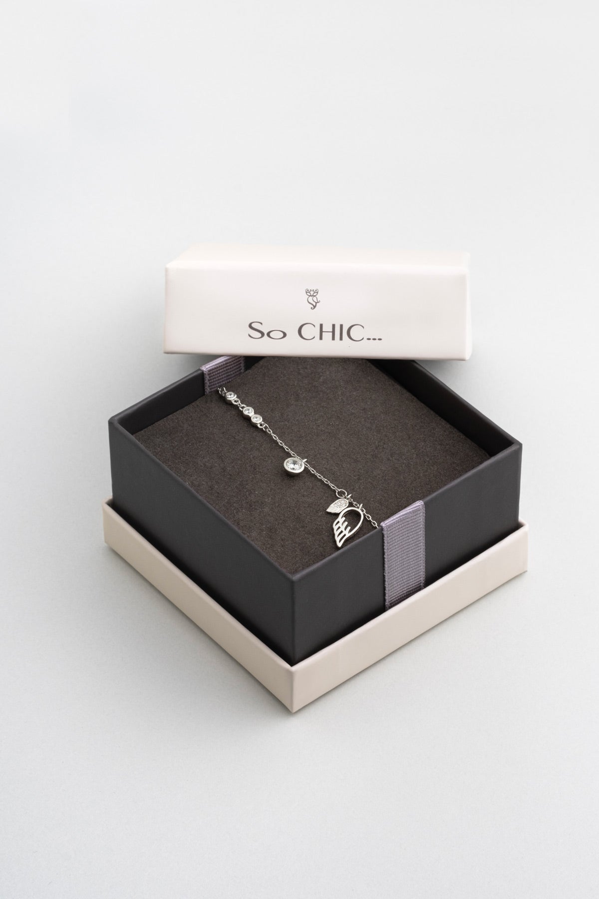 Melek Kanadı 18 Ayar Beyaz Altın Kaplama 20 Cm Gümüş Minimal Bileklik 5139530199