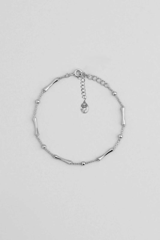 Minimal Tasarım 18 Ayar Beyaz Altın Kaplama 19 Cm Gümüş Minimal Bileklik 5139699999