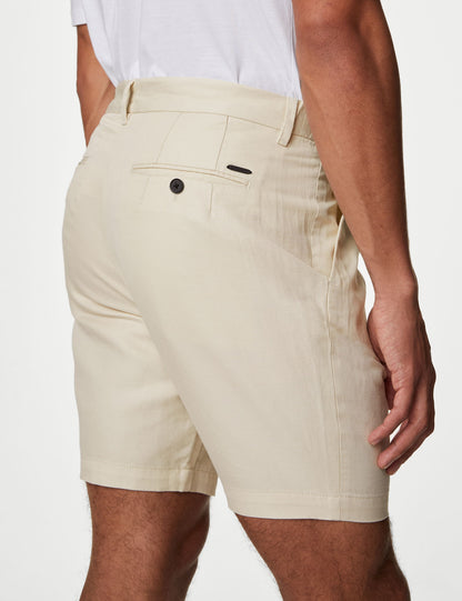 Regular Fit Keten Şort