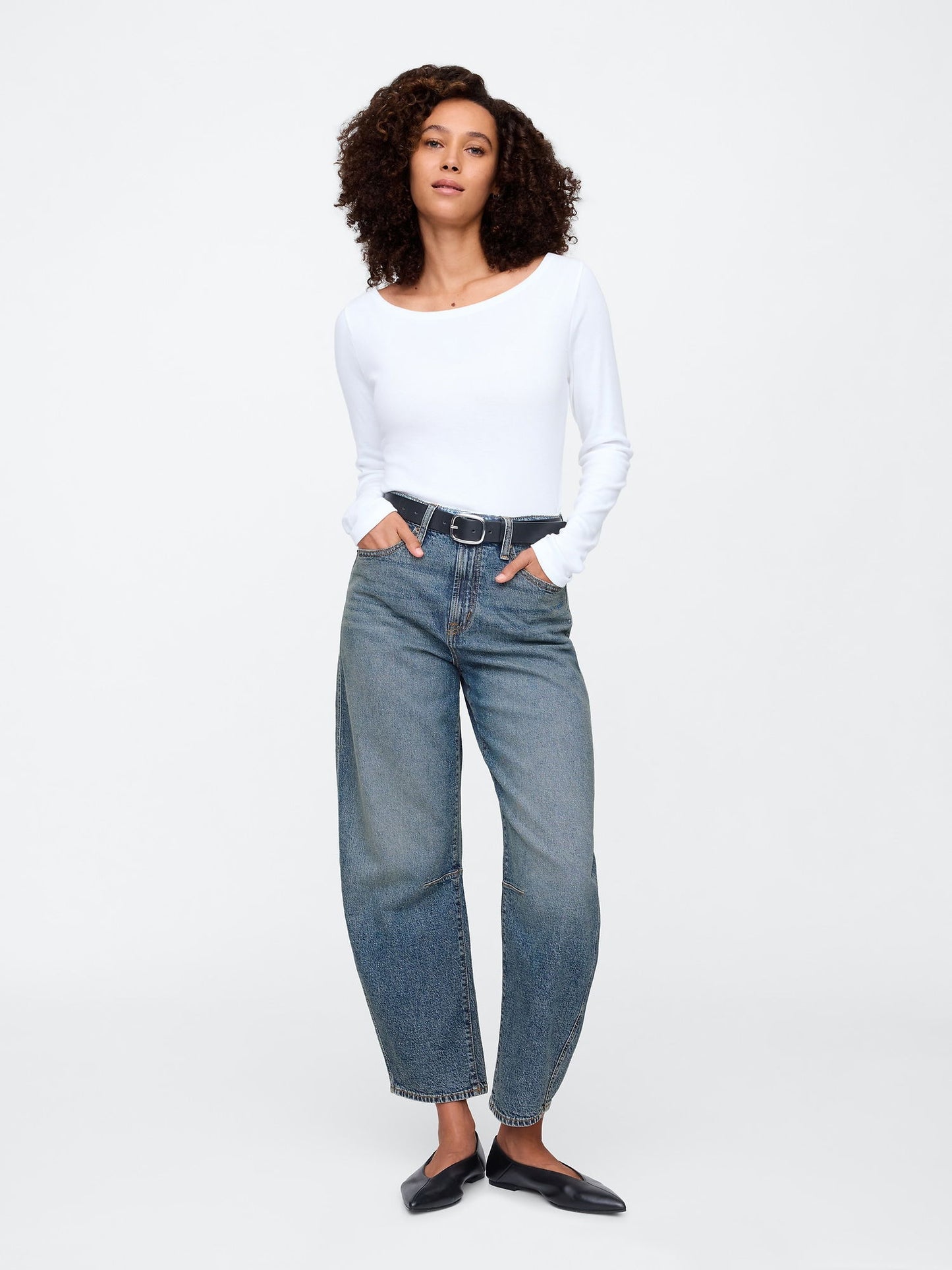 Mavi High Rise Barrel Jean Pantolon