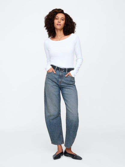 Mavi High Rise Barrel Jean Pantolon