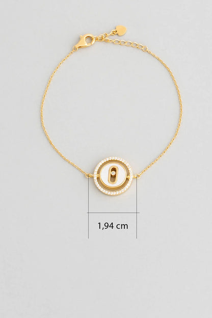 Minimal Tasarım 18 Ayar Sarı Altın Kaplama 20 Cm Gümüş Bileklik 5144090144