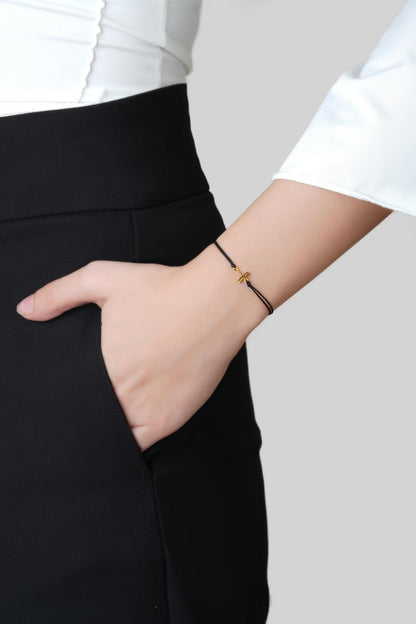 Minimal Stil 18 Ayar Sarı Altın Kaplama Ayarlanabilir Gümüş Bileklik 5145810244