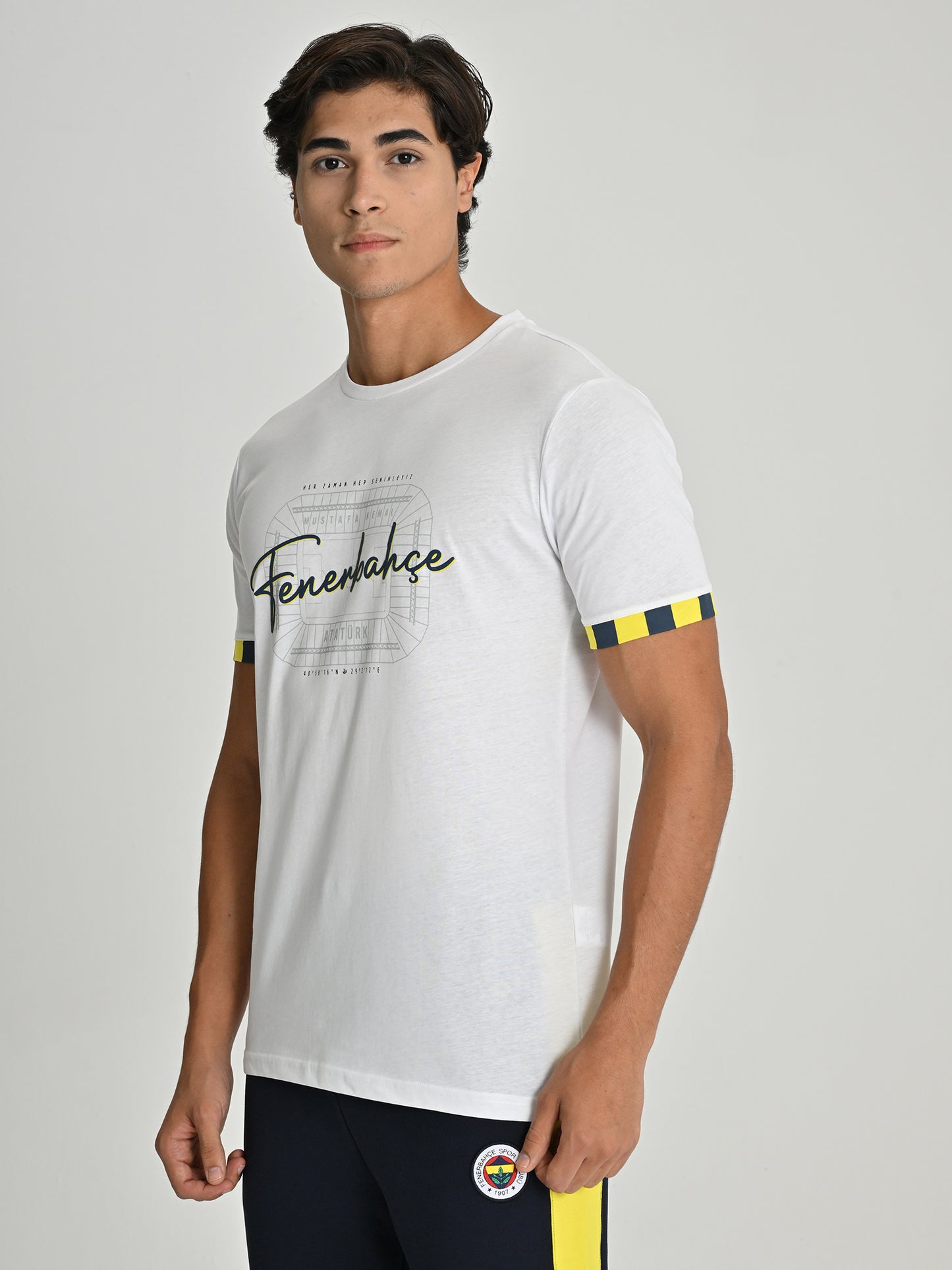 Fenerbahçe Beyaz Tribün Stadyum Erkek Tshirt