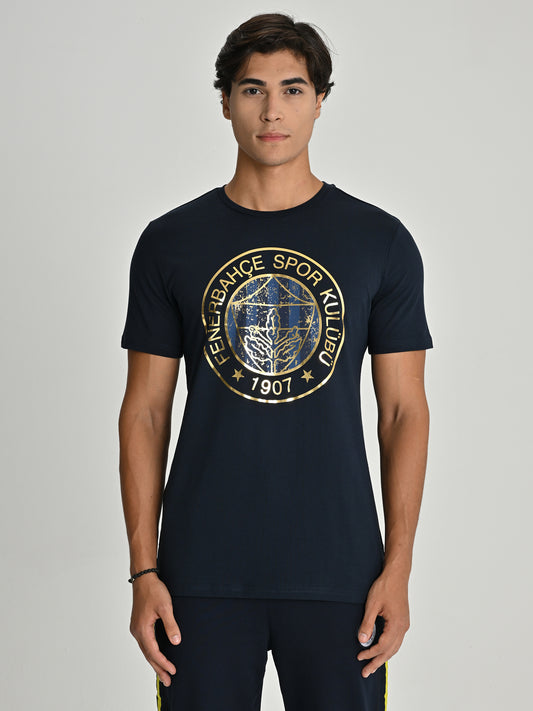 Fenerbahçe Tribün Varak Logolu Lacivert Erkek Tshirt