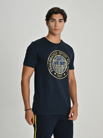 Fenerbahçe Tribün Varak Logolu Lacivert Erkek Tshirt