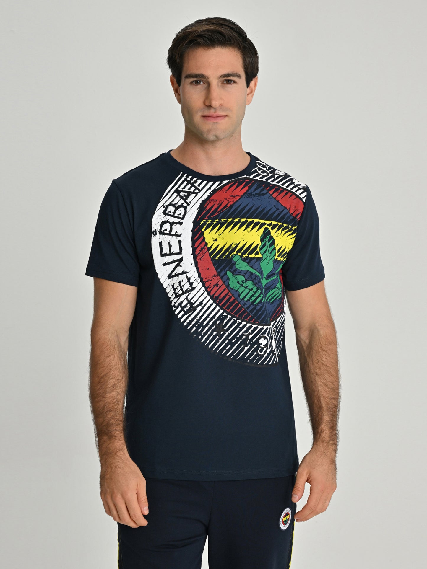 Fenerbahçe Lacivert Tribün 6 Renk Logolu Erkek Tshirt