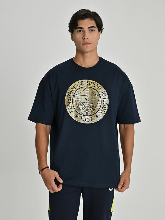 Fenerbahçe Tribün Metalik Logolu Erkek Tshirt