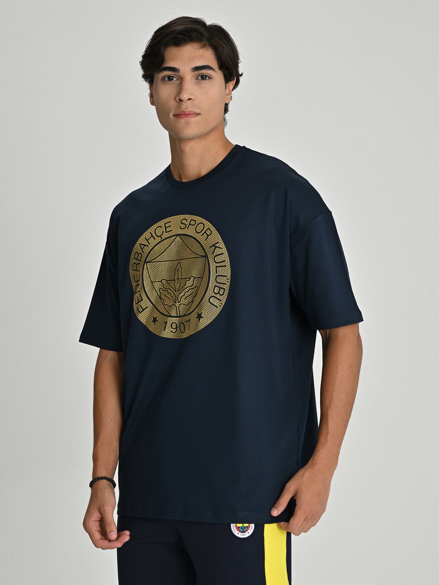 Fenerbahçe Tribün Metalik Logolu Erkek Tshirt