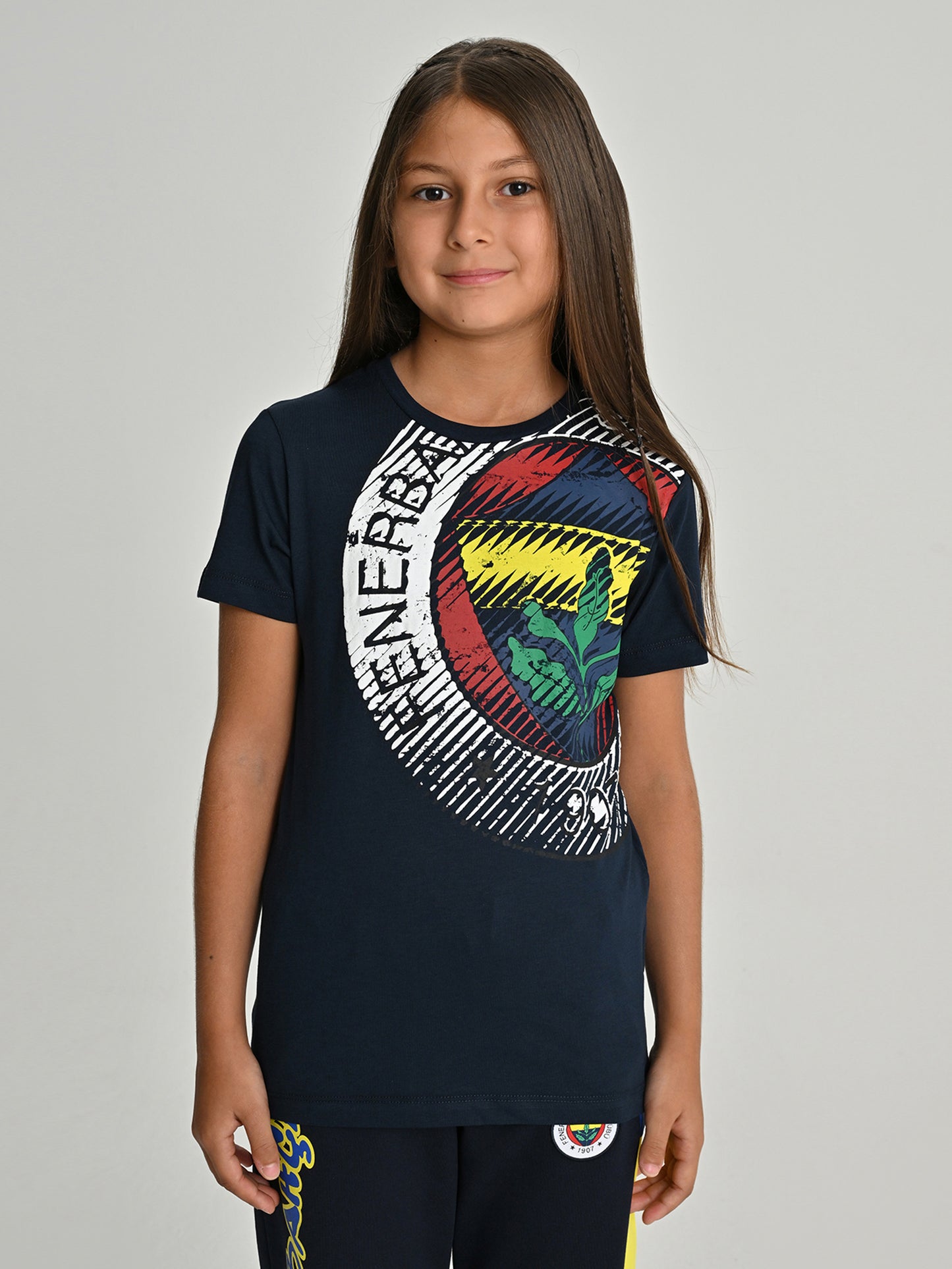 Fenerbahçe Lacivert Tribün 6 Renk Logolu Çocuk Tshirt