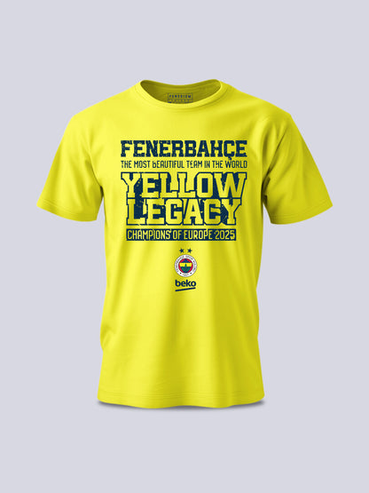 Fenerbahçe Basketbol Yellow Legacy Şampiyonluk Tshirt