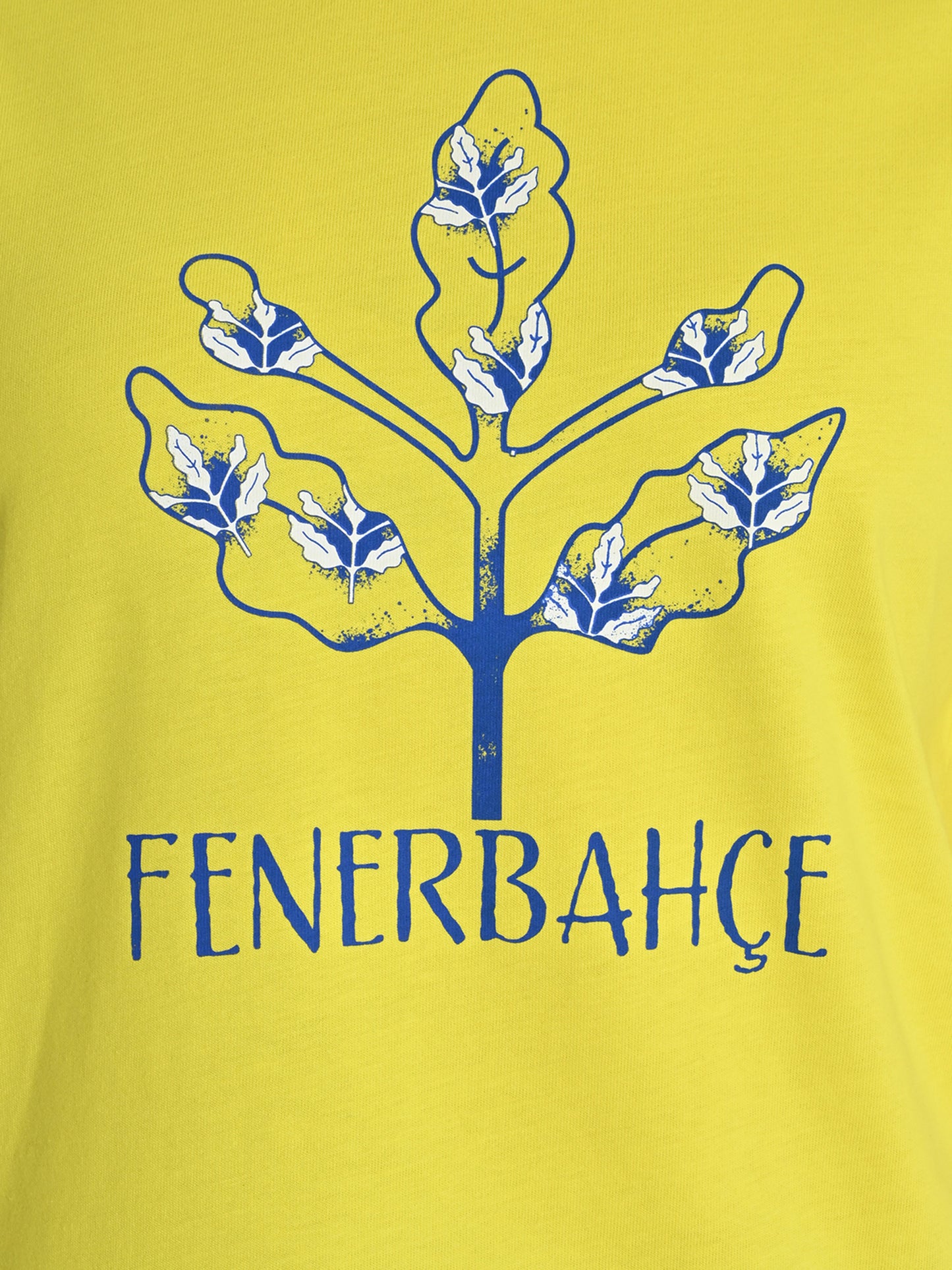 Fenerbahçe Sarı Tribün Sarı Lacivert Palamutlu Kadın Tshirt