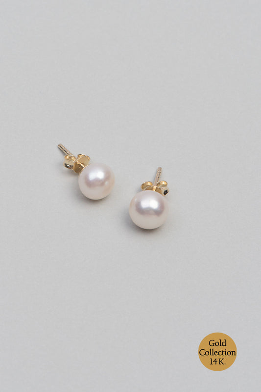 Doğal Inci 14 Ayar Altın Küpe M00253063699