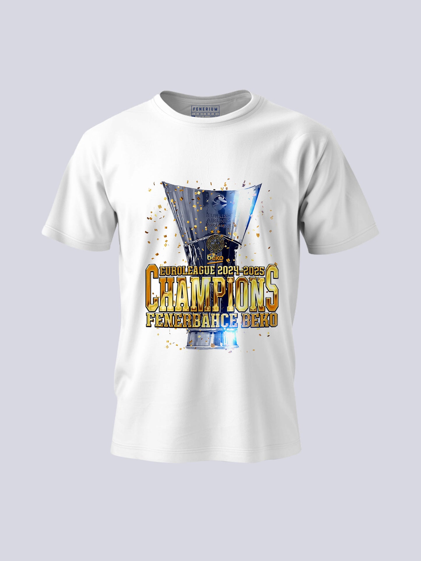 Fenerbahçe Basketbol Şampiyonluk Kupa Beyaz Tshirt