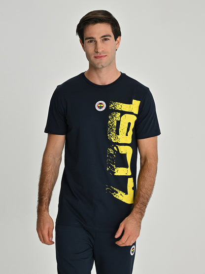 Fenerbahçe Lacivert Tribün Sarı 1907 Erkek Tshirt