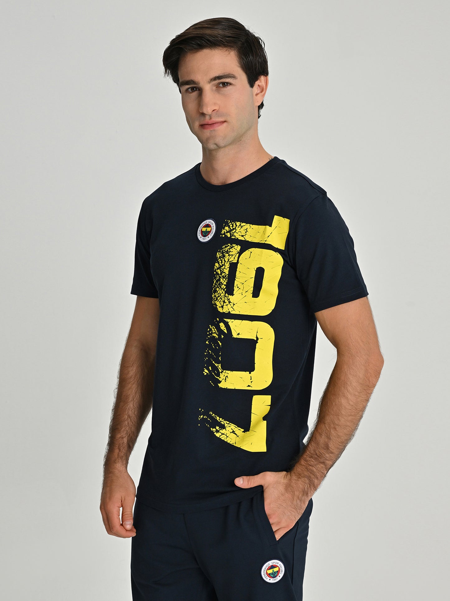 Fenerbahçe Lacivert Tribün Sarı 1907 Erkek Tshirt