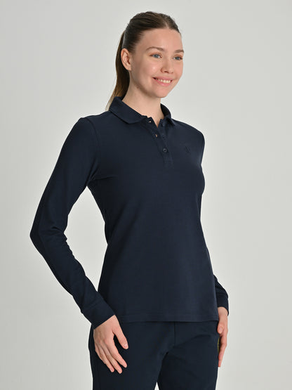Fenerbahçe Lacivert Trend Uzun Kollu Kadın Polo Tshirt