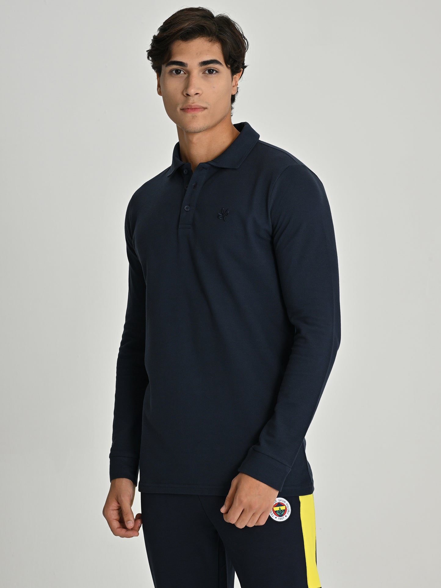 Fenerbahçe Lacivert Trend Uzun Kollu Erkek Polo Tshirt
