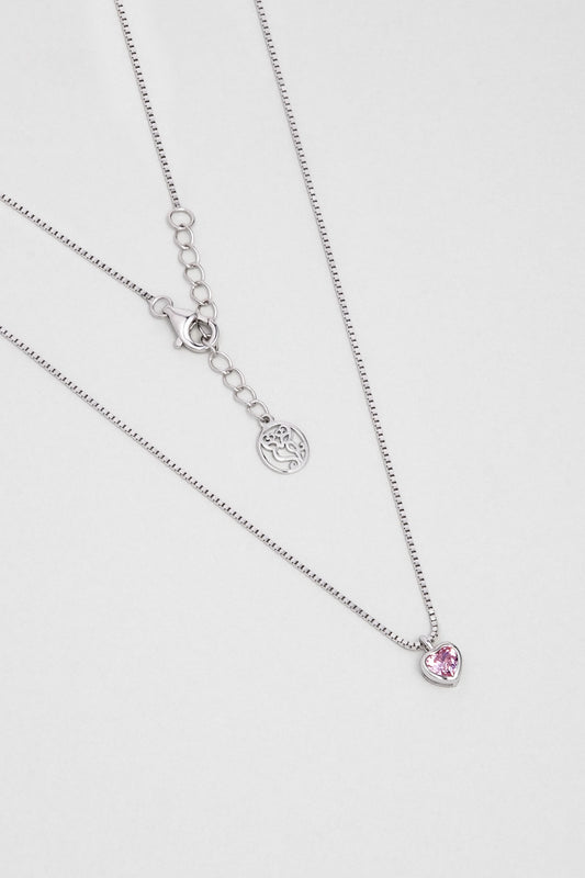 Romantik Aşk 18 Ayar Beyaz Altın Kaplama 43 Cm Gümüş Kalp Kolye 5151810399