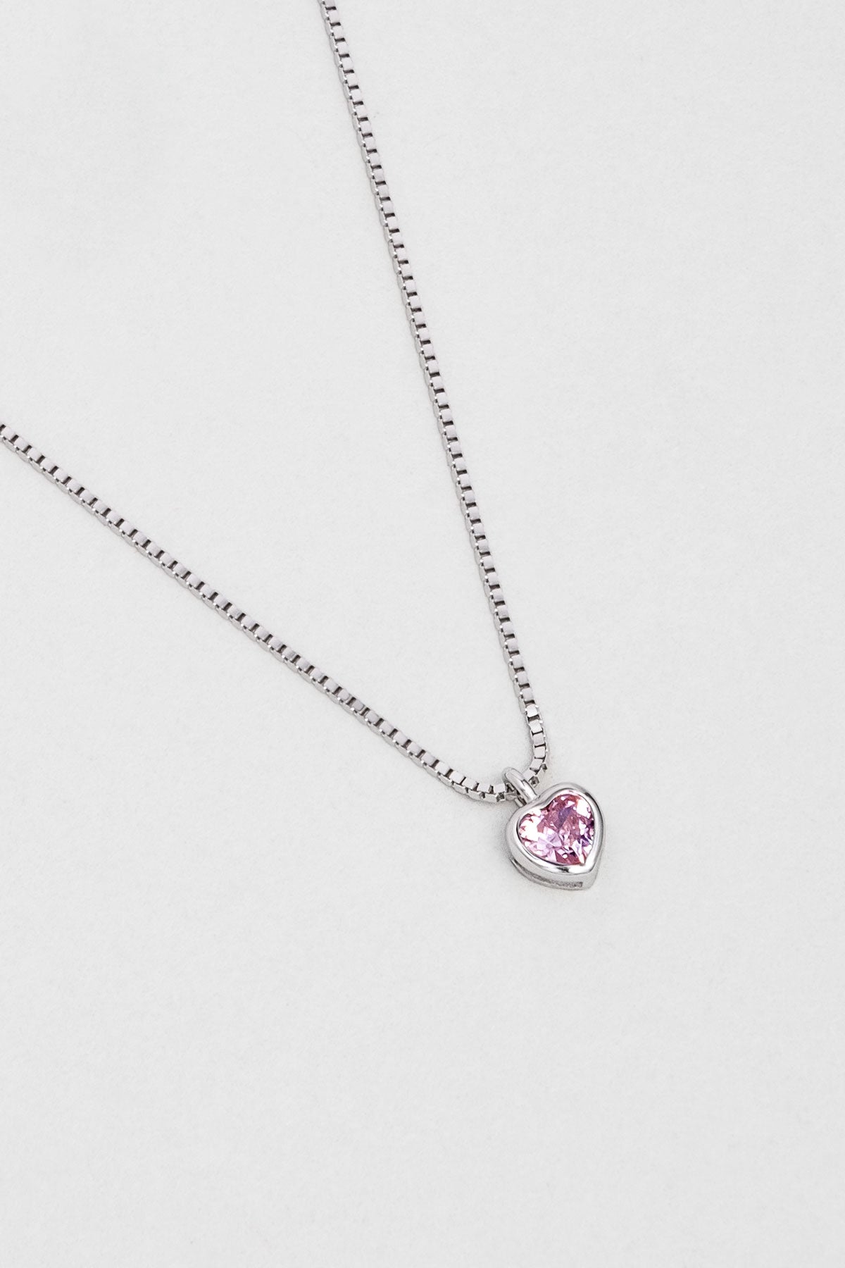 Romantik Aşk 18 Ayar Beyaz Altın Kaplama 43 Cm Gümüş Kalp Kolye 5151810399