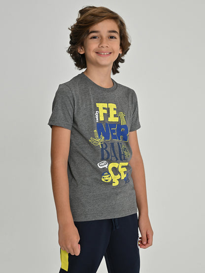 Fenerbahçe Gri Melanj Tribün Fb Çocuk Tshirt