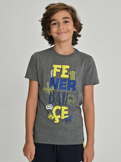 Fenerbahçe Gri Melanj Tribün Fb Çocuk Tshirt