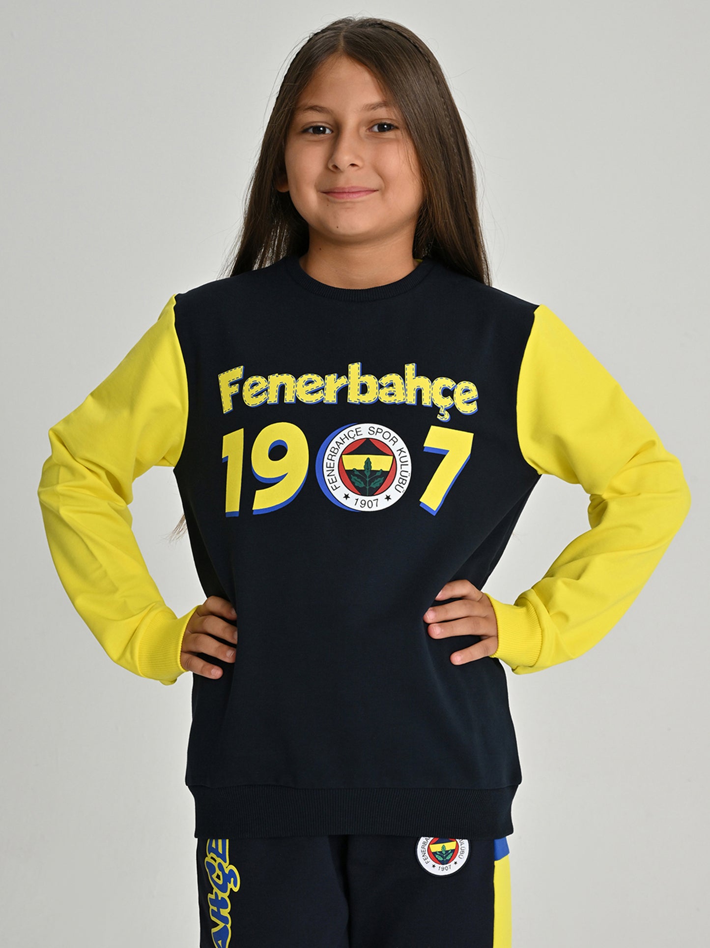 Fenerbahçe Sarı Lacivert Tribün 1907 Çocuk Sweatshirt