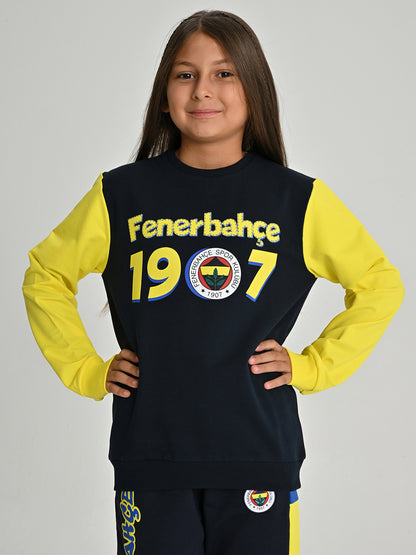 Fenerbahçe Sarı Lacivert Tribün 1907 Çocuk Sweatshirt