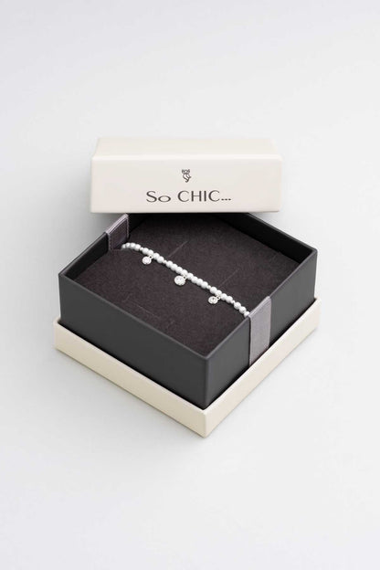 Beyaz Gece 18 Ayar Beyaz Altın Kaplama 20 Cm Gümüş Inci Bileklik 5152966299