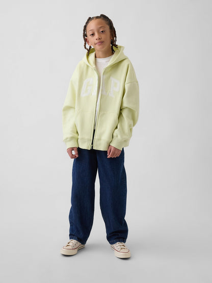 Açık Yeşil Vintagesoft Logo Fermuarlı Sweatshirt