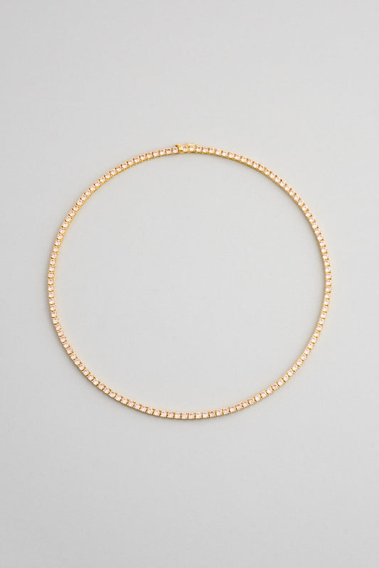 Renkli Taşlı 18 Ayar Sarı Altın Kaplama 42 Cm Gümüş Su Yolu Kolye 5154160644