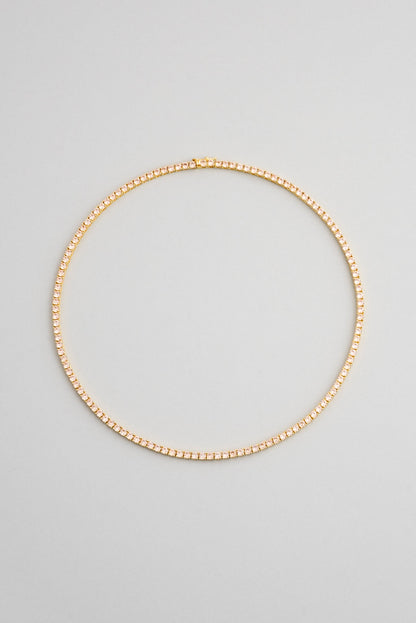 Renkli Taşlı 18 Ayar Sarı Altın Kaplama 42 Cm Gümüş Su Yolu Kolye 5154160644