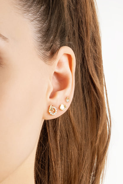 Deniz Ikonları 18 Ayar Sarı Altın Kaplama Gümüş Çoklu Küpe 5154940144