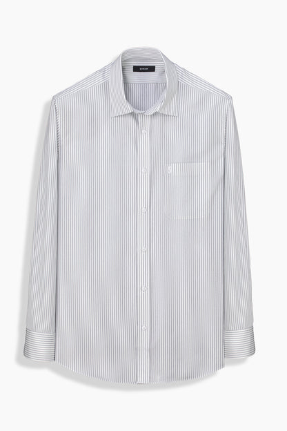 Elvio Çizgili Siyah Gömlek