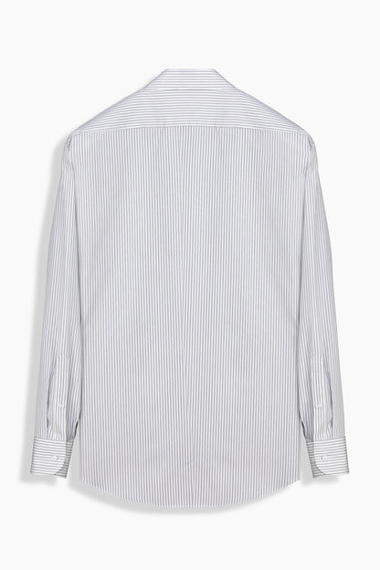 Elvio Çizgili Siyah Gömlek