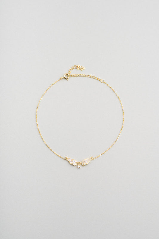 Melek Kanadı 18 Ayar Sarı Altın Kaplama 25 Cm Gümüş Hal Hal  5155300144