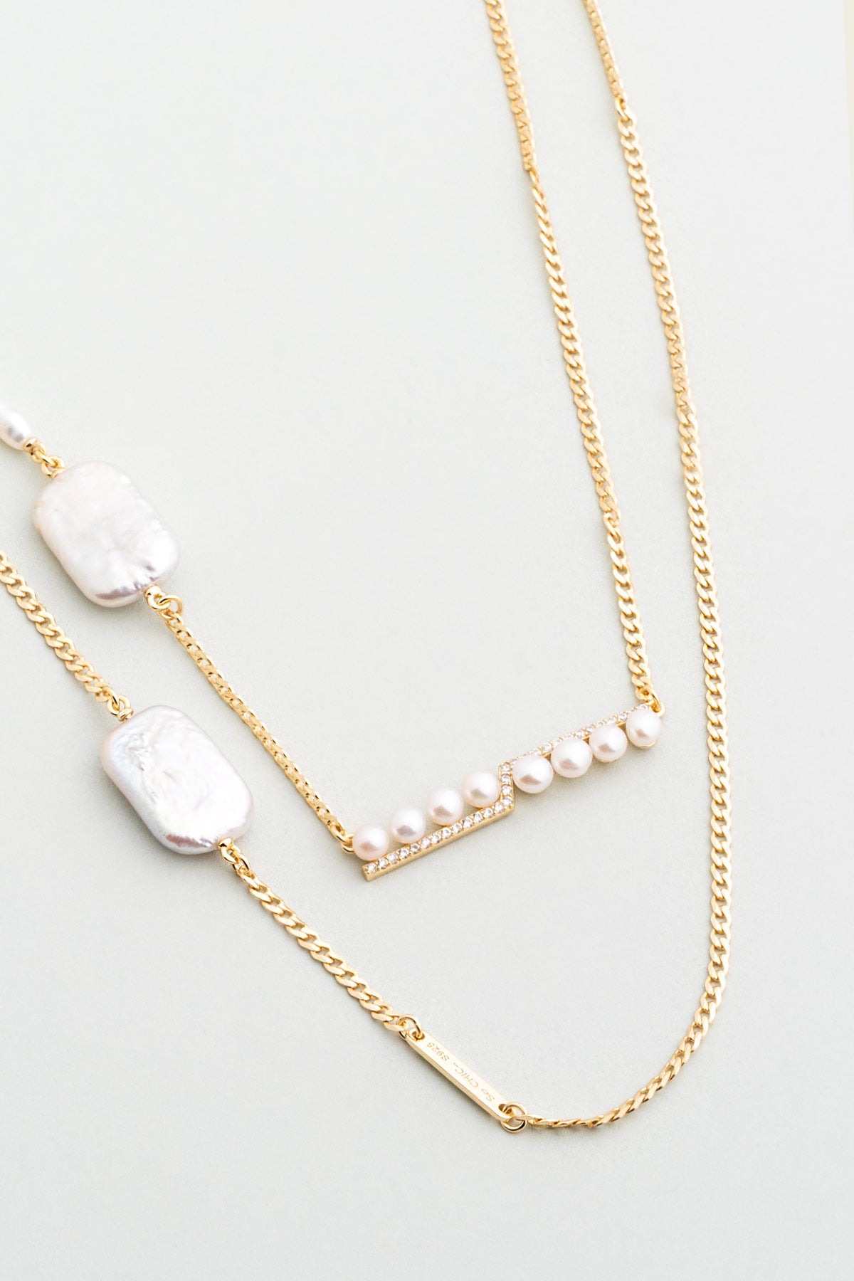 Ikonik 18 Ayar Sarı Altın Kaplama 95 Cm Gümüş Inci Kolye 5157206244