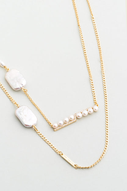 Ikonik 18 Ayar Sarı Altın Kaplama 95 Cm Gümüş Inci Kolye 5157206244