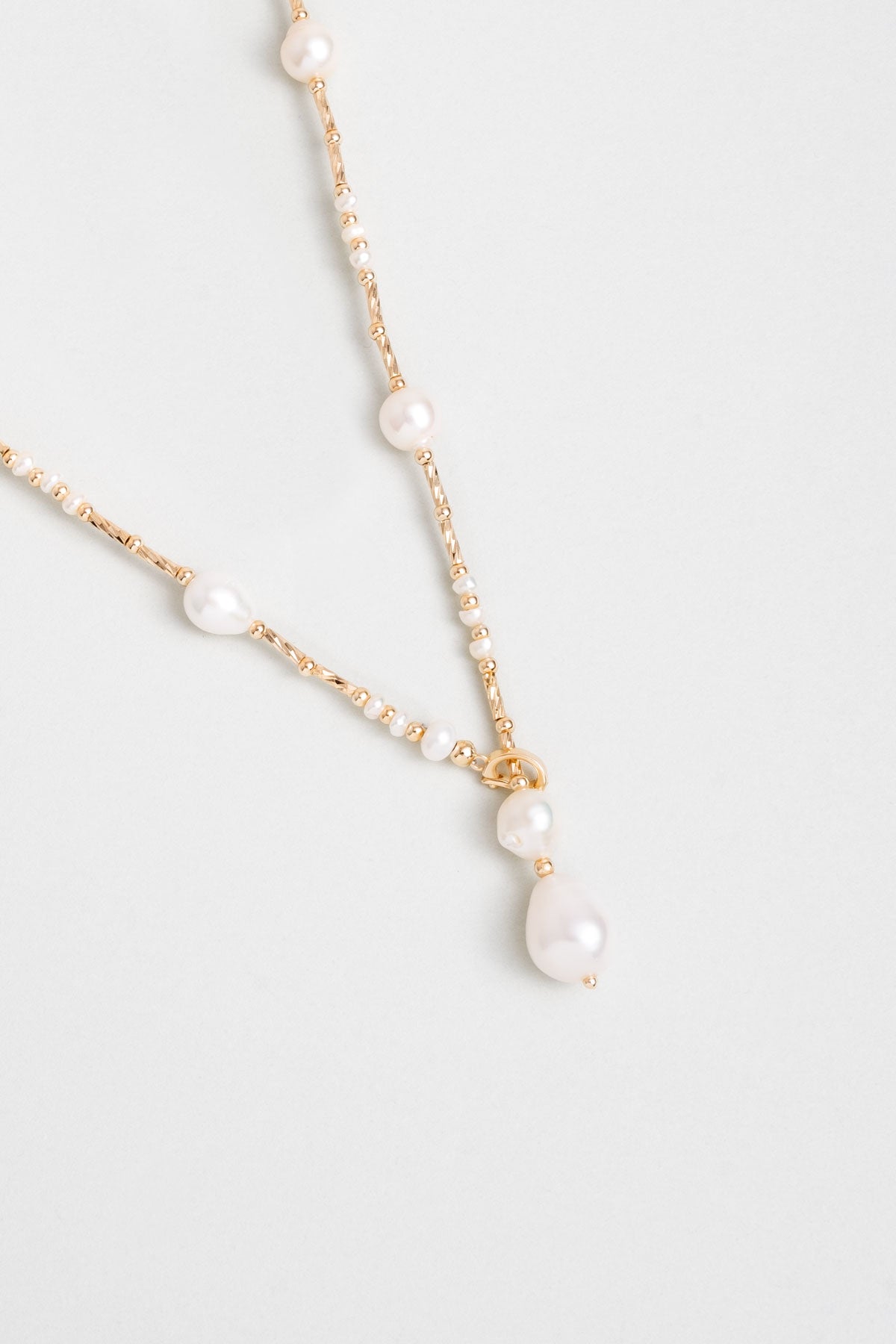 Helen 18 Ayar Sarı Altın Kaplama 50 Cm Gümüş Inci Kolye 5157236244