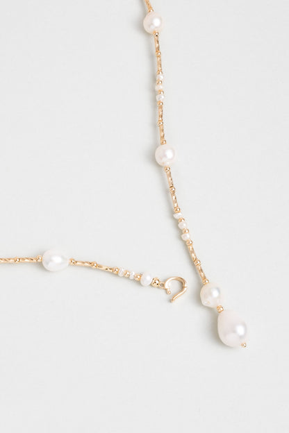 Helen 18 Ayar Sarı Altın Kaplama 50 Cm Gümüş Inci Kolye 5157236244