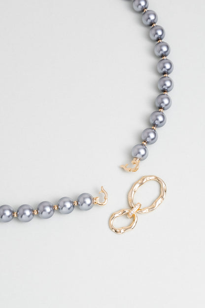 Audrey 18 Ayar Sarı Altın Kaplama 44 Cm Gümüş Inci Kolye 5157416244