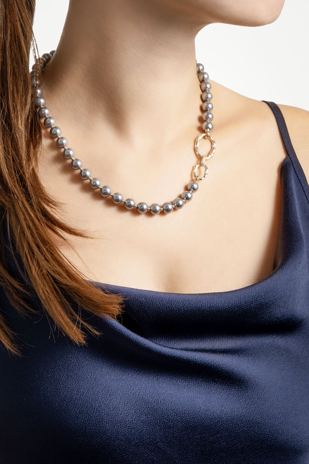 Audrey 18 Ayar Sarı Altın Kaplama 44 Cm Gümüş Inci Kolye 5157416244