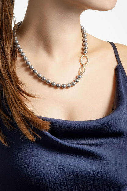 Audrey 18 Ayar Sarı Altın Kaplama 44 Cm Gümüş Inci Kolye 5157416244