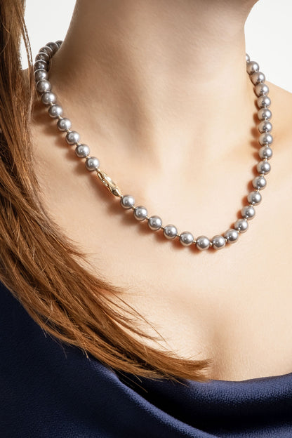 Audrey 18 Ayar Sarı Altın Kaplama 44 Cm Gümüş Inci Kolye 5157416244