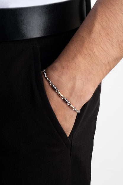 Italyan Renkli 22 Cm Gümüş Erkek Bileklik 5159899999