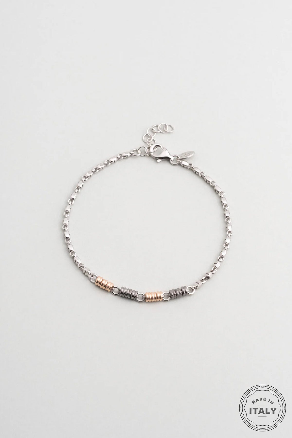 Italyan Renkli 22 Cm Gümüş Erkek Bileklik 5159899999