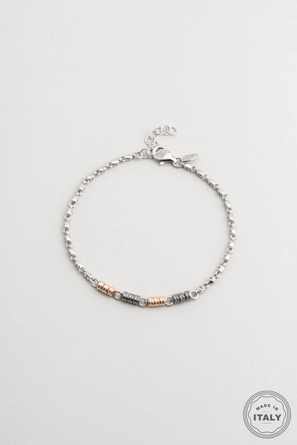 Italyan Renkli 22 Cm Gümüş Erkek Bileklik 5159899999