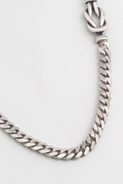 Italyan Tasarım Düğüm Detaylı 55 Cm Gümüş Erkek Kolye 5160514299