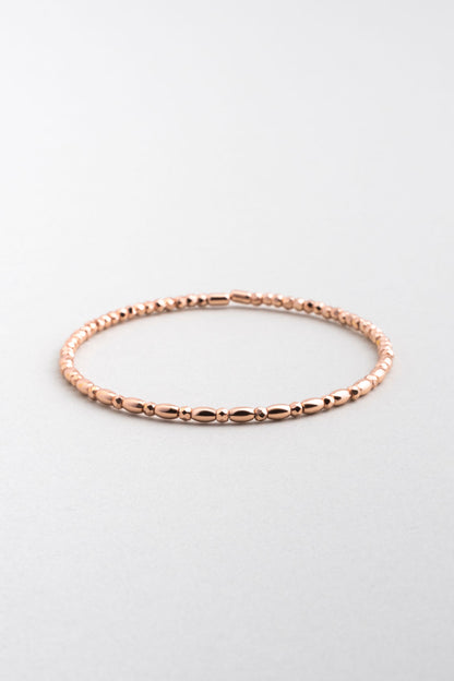 Minimal 18 Ayar Rose Altın Kaplama Gümüş Kelepçe Bileklik 5160834599