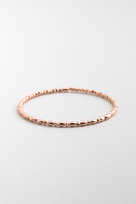 Minimal 18 Ayar Rose Altın Kaplama Gümüş Kelepçe Bileklik 5160834599